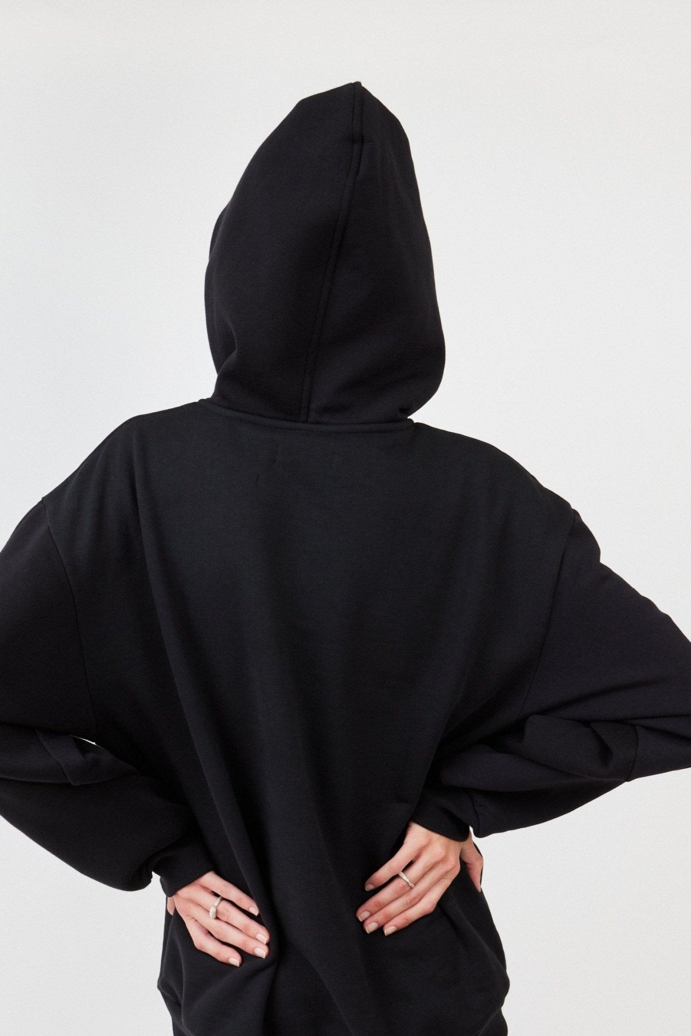 Zero Waste Organic Cotton Hoodie in Black – Sustainable & Ethical Streetwear- Maison Marron et amis