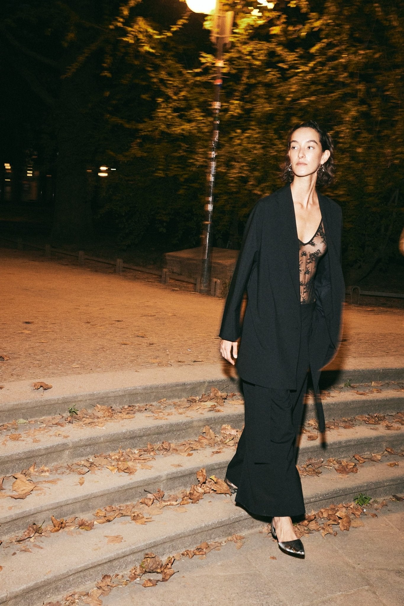 Minimalist Black Suit Pants with Front Pleats & Elegant Silhouette - Maison Marron et amis