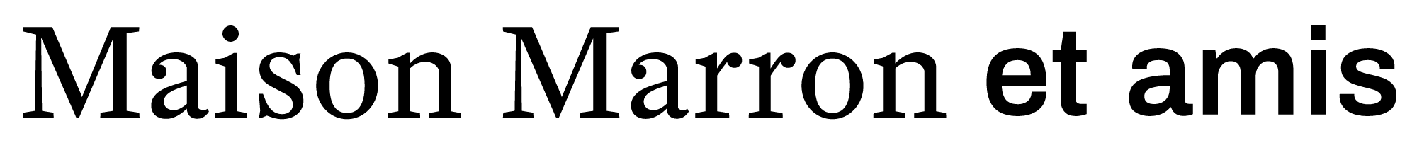 Maison Marron et amis logo in black on transparent background / Maison Marron et amis Logo in Schwarz auf transparentem Hintergrund