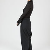Low Crotch Trousers  – tailored fit with relaxed silhouette| Black - Maison Marron et amis