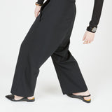 Low Crotch Trousers  – tailored fit with relaxed silhouette| Black - Maison Marron et amis