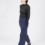 Low Crotch Trousers  – tailored fit with relaxed silhouette| Navy - Maison Marron et amis