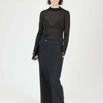 Low Crotch Trousers  – tailored fit with relaxed silhouette| Black - Maison Marron et amis