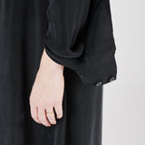 Midi Shirt Dress Lightweight Black — triangle sleeve detail — Maison Marron et amis