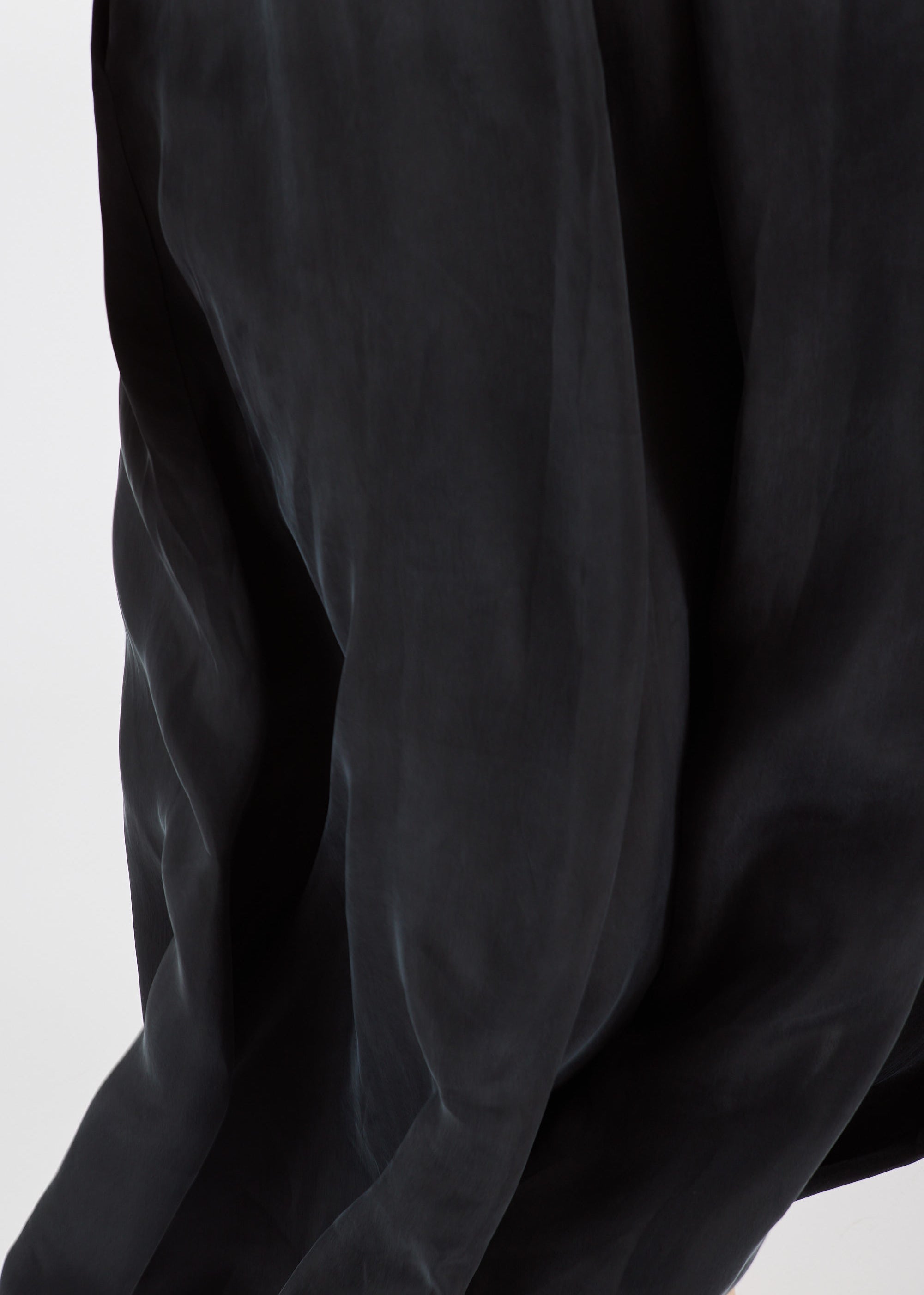 Midi Shirt Dress Lightweight Black — full length view — Maison Marron et amis