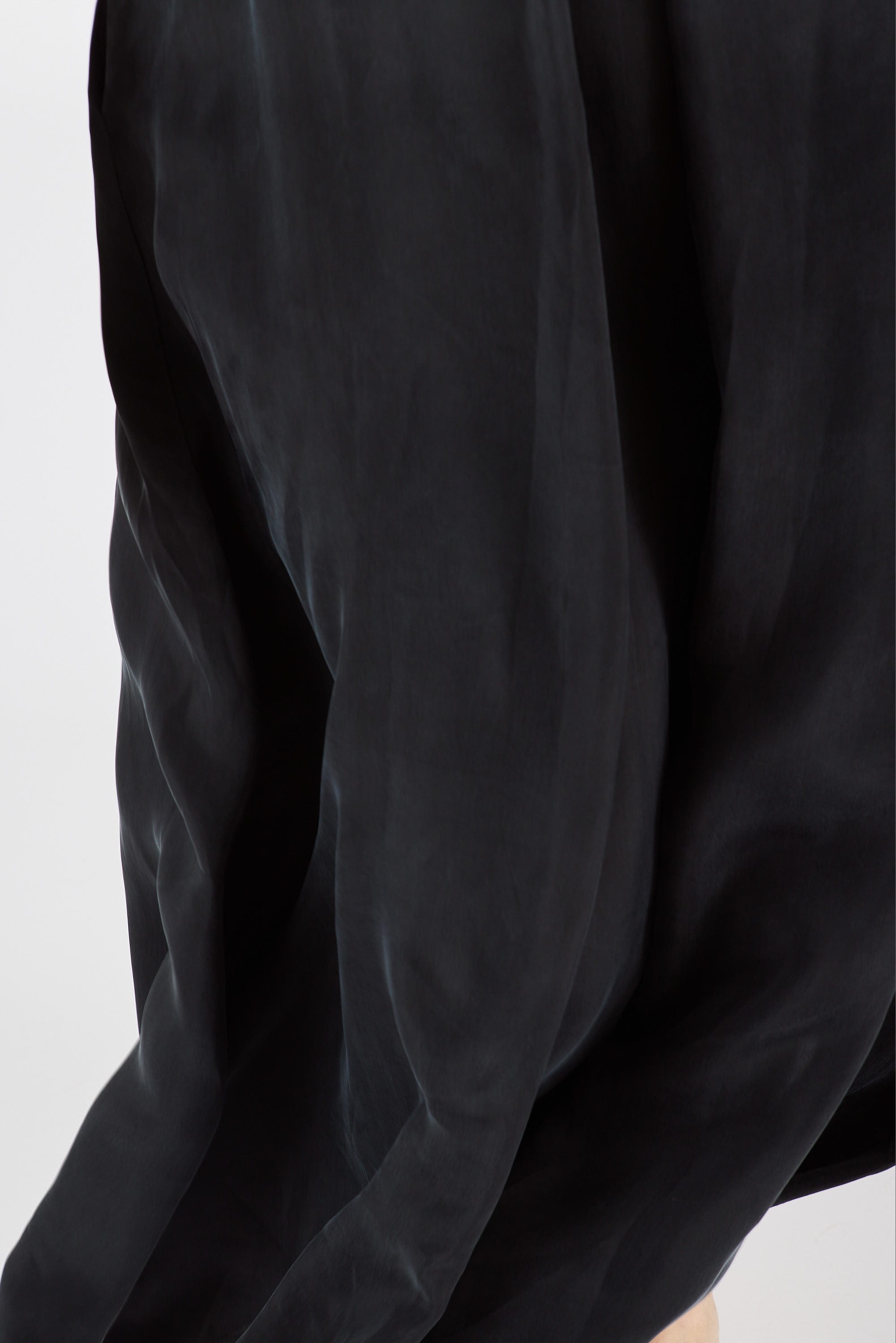 Midi Shirt Dress Lightweight Black — full length view — Maison Marron et amis