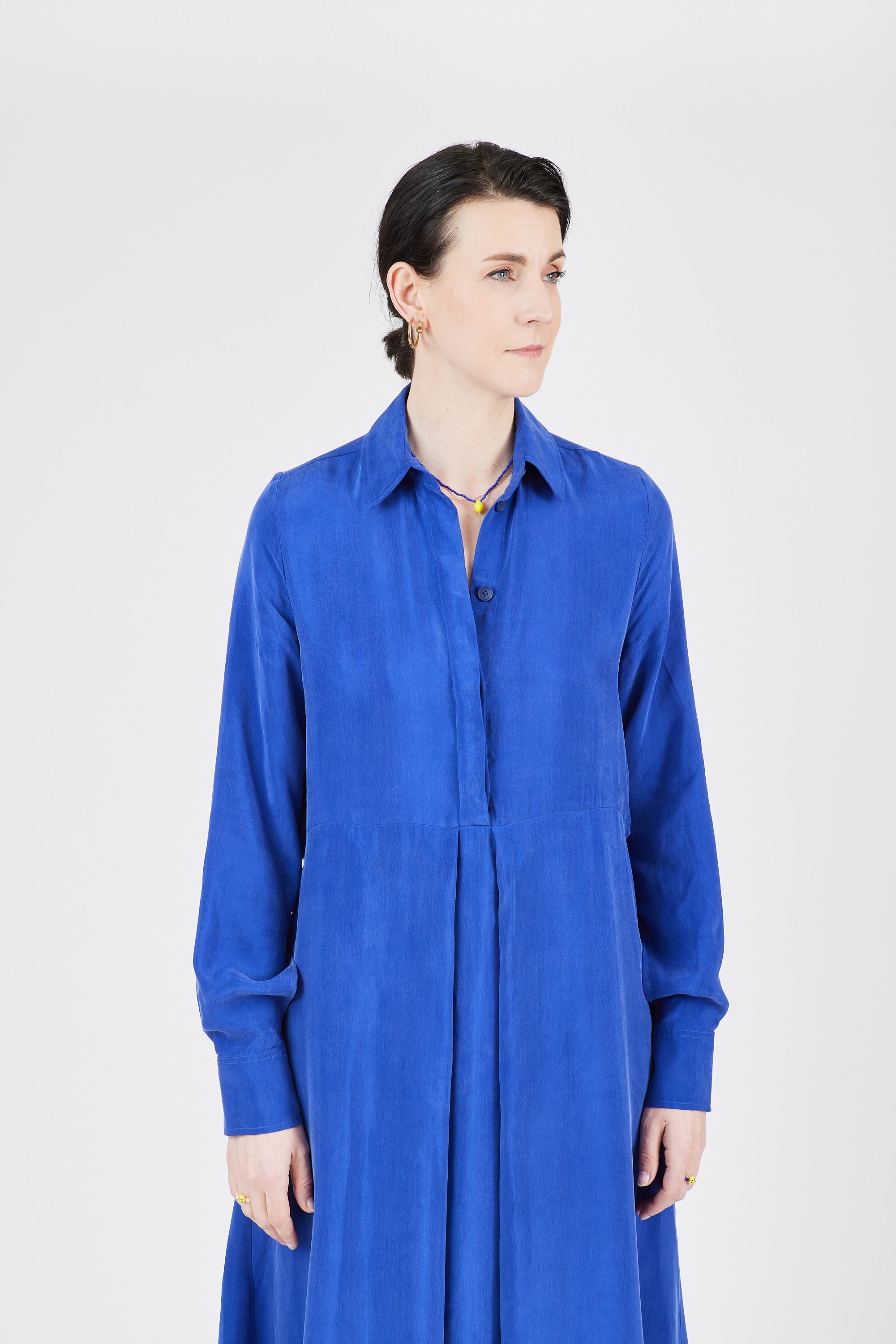 Midi Shirt Dress Ultramarine Effortless Elegance & Versatile Fit | Maison Marron et amis Midi Shirt Dress Ultramarine Effortless Elegance & Versatile Fit | Maison Marron et amis