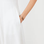 The Long Dress Interlock Off-white — fluid structured drape — Maison Marron et amis