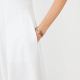 The Long Dress Interlock Off-white — fluid structured drape — Maison Marron et amis