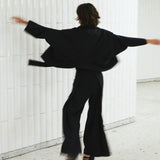 Hybrid Suit Jacket Black — worn backwards, alternative configuration — Maison Marron et amis