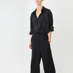 Low Crotch Trousers  – tailored fit with relaxed silhouette| Black - Maison Marron et amis