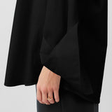 Triangle Shirt Cotton Poplin Black — triangle sleeve detail — Maison Marron et amis