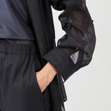 Triangle Shirt Silk Cotton Black — oversized silhouette — Maison Marron et amis