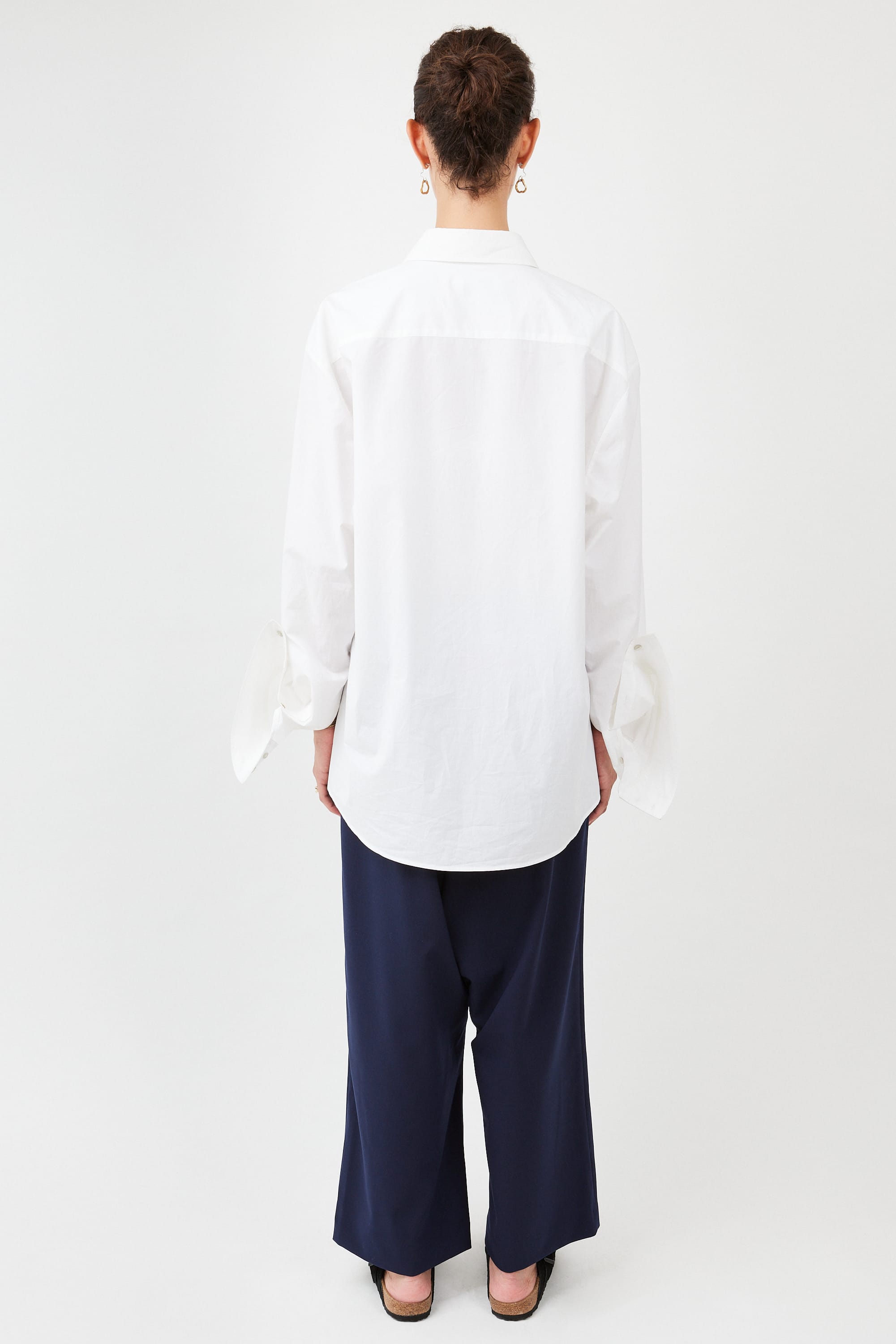 Triangle Shirt Cotton Poplin White — Italian cotton poplin fabric — Maison Marron et amis
