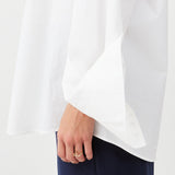 Triangle Shirt Cotton Poplin White — triangle sleeve detail open — Maison Marron et amis