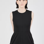 The Long Dress Interlock Black — detail view — Maison Marron et amis