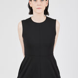 The Long Dress Interlock Black — detail view — Maison Marron et amis