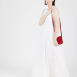 The Long Dress Interlock Off-white — designed for movement and presence — Maison Marron et amis