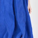 Midi Shirt Dress Lightweight Ultramarine — waist seam detail — Maison Marron et amis