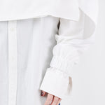 Shirt Cape open Construction White — structured elegance, fluid movement — Maison Marron et amis