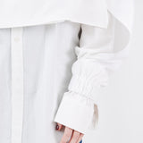 Shirt Cape open Construction White — structured elegance, fluid movement — Maison Marron et amis