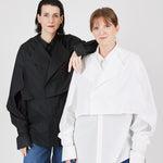 Shirt Cape open Construction — elastic cuffs, fluid movement — Maison Marron et amis