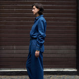 Denim n°1 Jeans, side view of the full denim look - Maison Marron et amis
