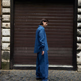 Denim Shirt, side view of the full denim look - Maison Marron et amis