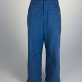 Denim n°1 Jeans, front view with wide straight leg - Maison Marron et amis
