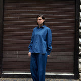 Denim Shirt and Denim n°1 Jeans worn together in Rome - Maison Marron et amis