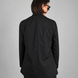 Open Side Blazer in black, back view - Maison Marron et amis