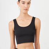 Sustainable Hybrid Top Bra in black – breathable viscose blend, supportive & styles | Black - Maison Marron et amis