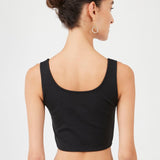 Sustainable Hybrid Top Bra in black – breathable viscose blend, supportive & styles | Black - Maison Marron et amis