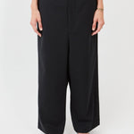 Low Crotch Trousers  – tailored fit with relaxed silhouette| Black - Maison Marron et amis
