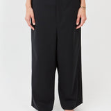 Low Crotch Trousers  – tailored fit with relaxed silhouette| Black - Maison Marron et amis