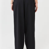 Low Crotch Trousers  – tailored fit with relaxed silhouette| Black - Maison Marron et amis