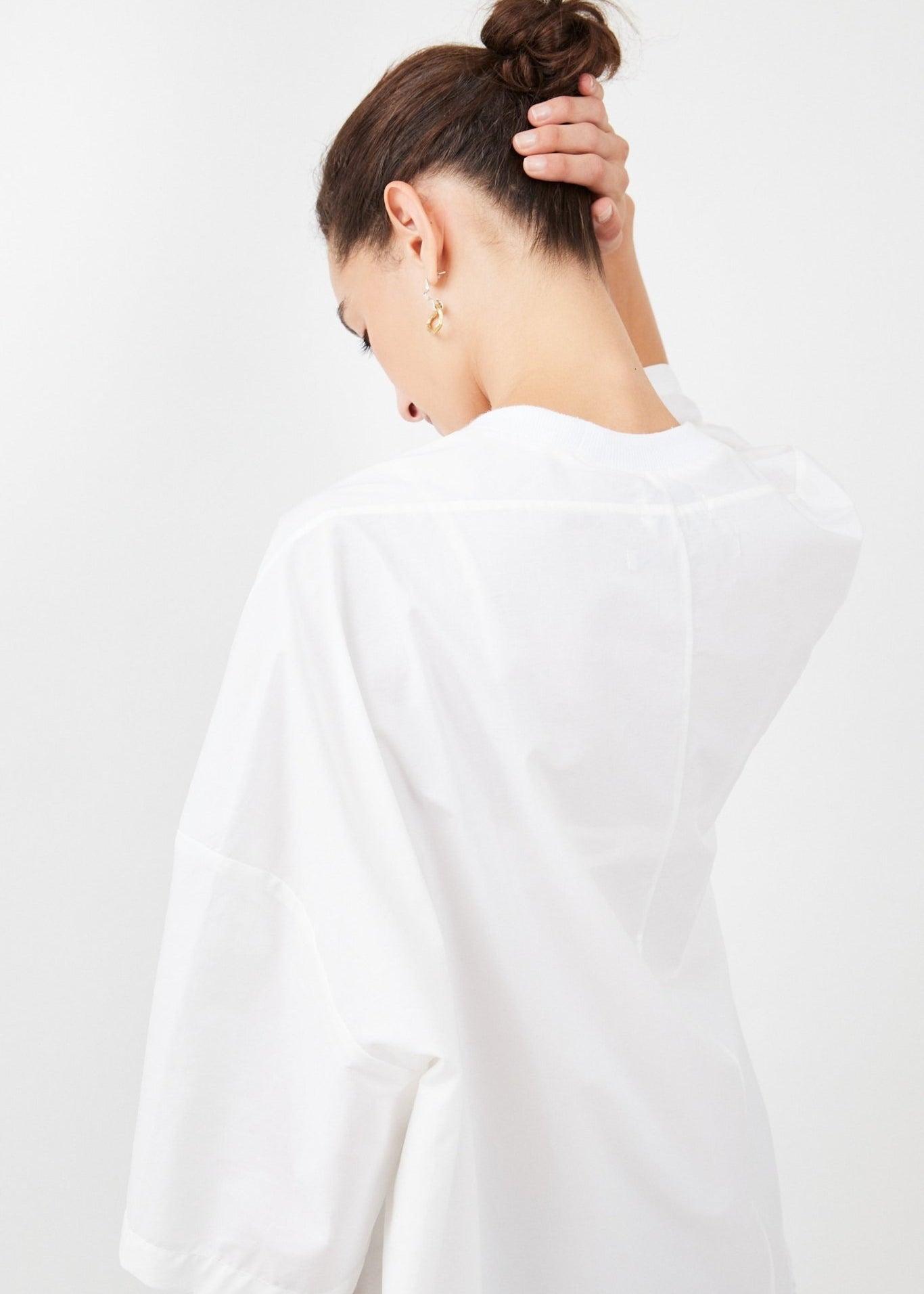 Poplin T-Shirt – Sustainable, Zero-Waste Cotton, Minimalist Design | White - Maison Marron et amis