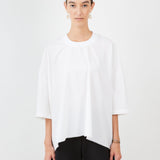Poplin T-Shirt – Sustainable, Zero-Waste Cotton, Minimalist Design | White - Maison Marron et amis