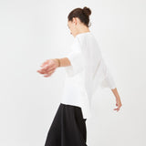 Poplin T-Shirt – Sustainable, Zero-Waste Cotton, Minimalist Design| White - Maison Marron et amis