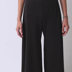 Wide-Leg Trousers with Soft Drape & Tailored Waistband – Ideal for Performers | Black - Maison Marron et amis