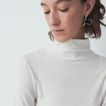 Off-White Sheer Turtleneck made from 100% Organic Cotton- Maison Marron et amis