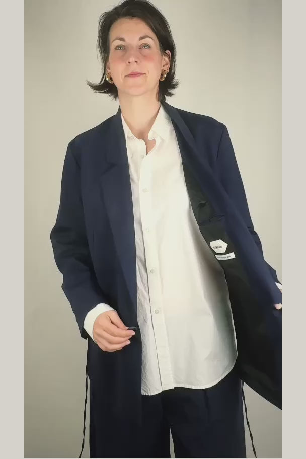 Blazer mit offenen Seiten | Navy