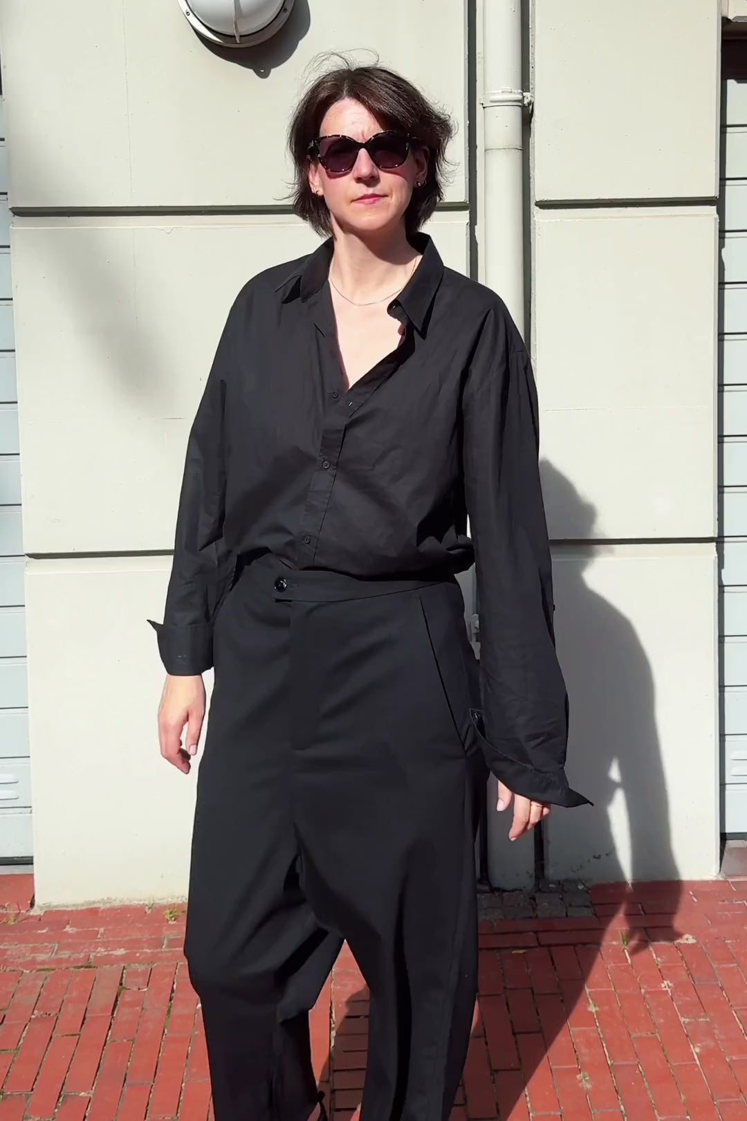 Triangle Shirt | Cotton Poplin | Black
