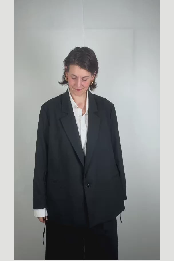 Blazer mit offenen Seiten | Schwarz