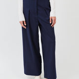 Suit Pants Half Waistband | Navy - Maison Marron et amis