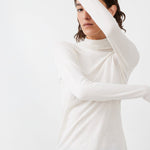 Off-White Sheer Turtleneck made from 100% Organic Cotton- Maison Marron et amis