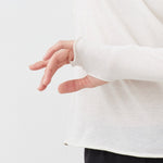 Off-White Sheer Turtleneck made from 100% Organic Cotton- Maison Marron et amis