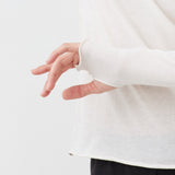 Off-White Sheer Turtleneck made from 100% Organic Cotton- Maison Marron et amis