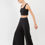Fluid Wide-Leg Pants – Designed for Dance & Elegant Movement | Black - Maison Marron et amis