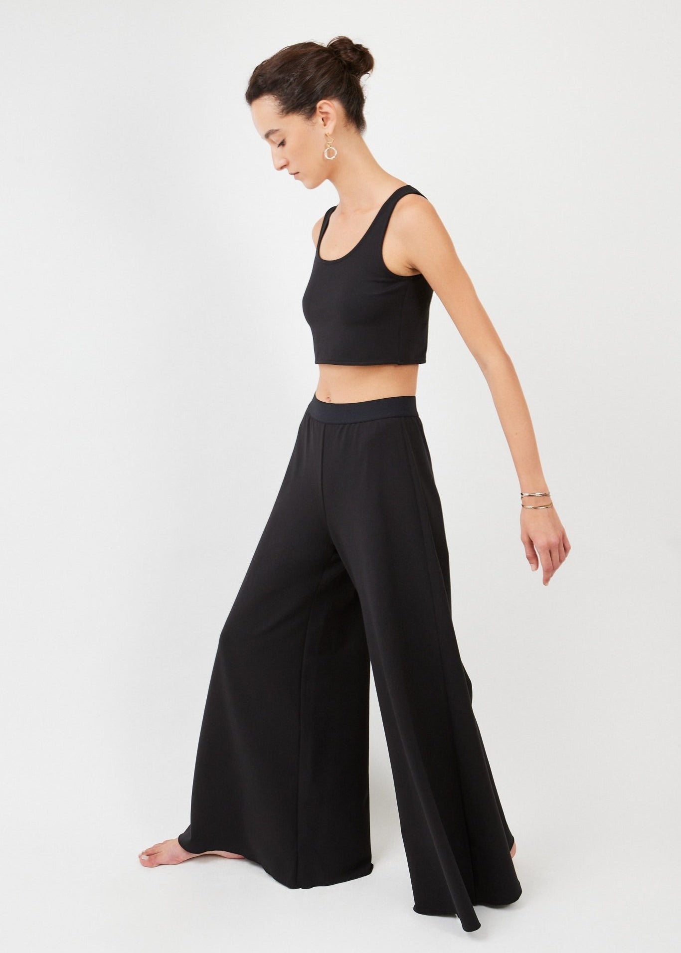 Fluid Wide-Leg Pants – Designed for Dance & Elegant Movement | Black - Maison Marron et amis